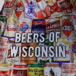 Beers of wisconsin drawstring lounge pj pajama pants -beer lovers XL